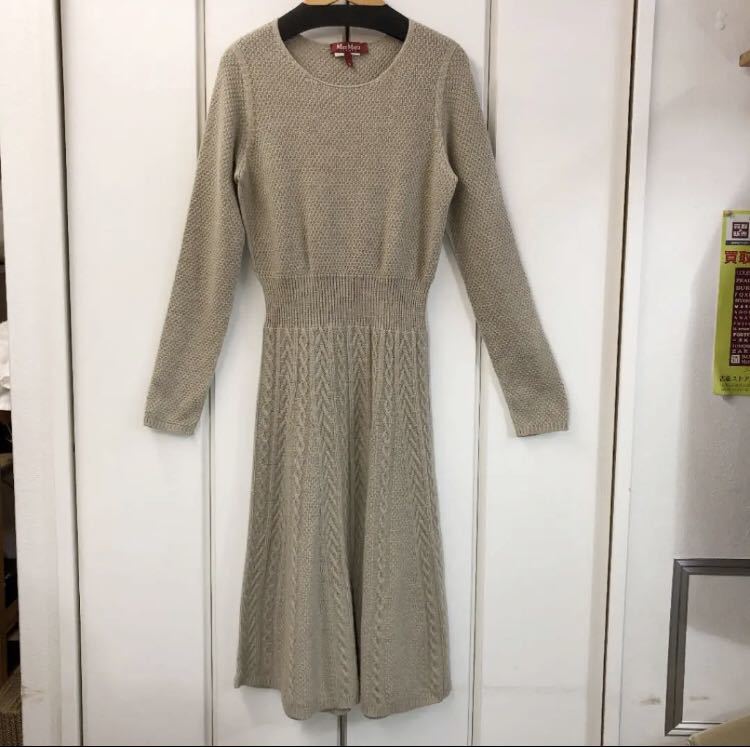 数量限定，本物保証 MaxMara STUDIO ケーブル編み フレア ニット ワンピース S(ワンピース)｜売買されたオークション情報、yahooの商品情報をアーカイブ公開 - オークファン ワンピース