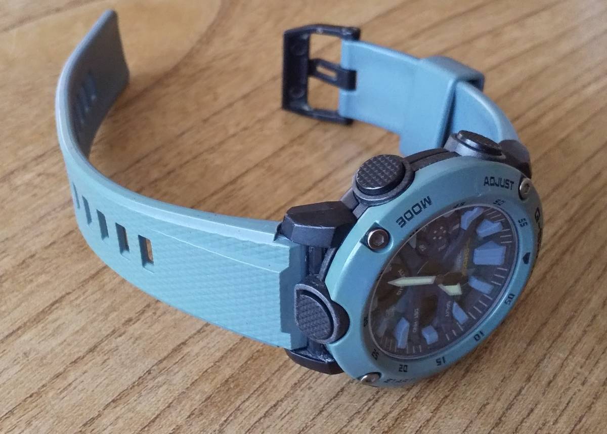カシオ G-SHOCK GA-2000 カーボンコアガード構造 グレー×ライトブルー