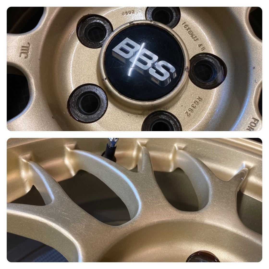 BBS RG362 16インチ 6.5J+48 5穴 PCD100 ハブ径約56 純正 R16 スバル