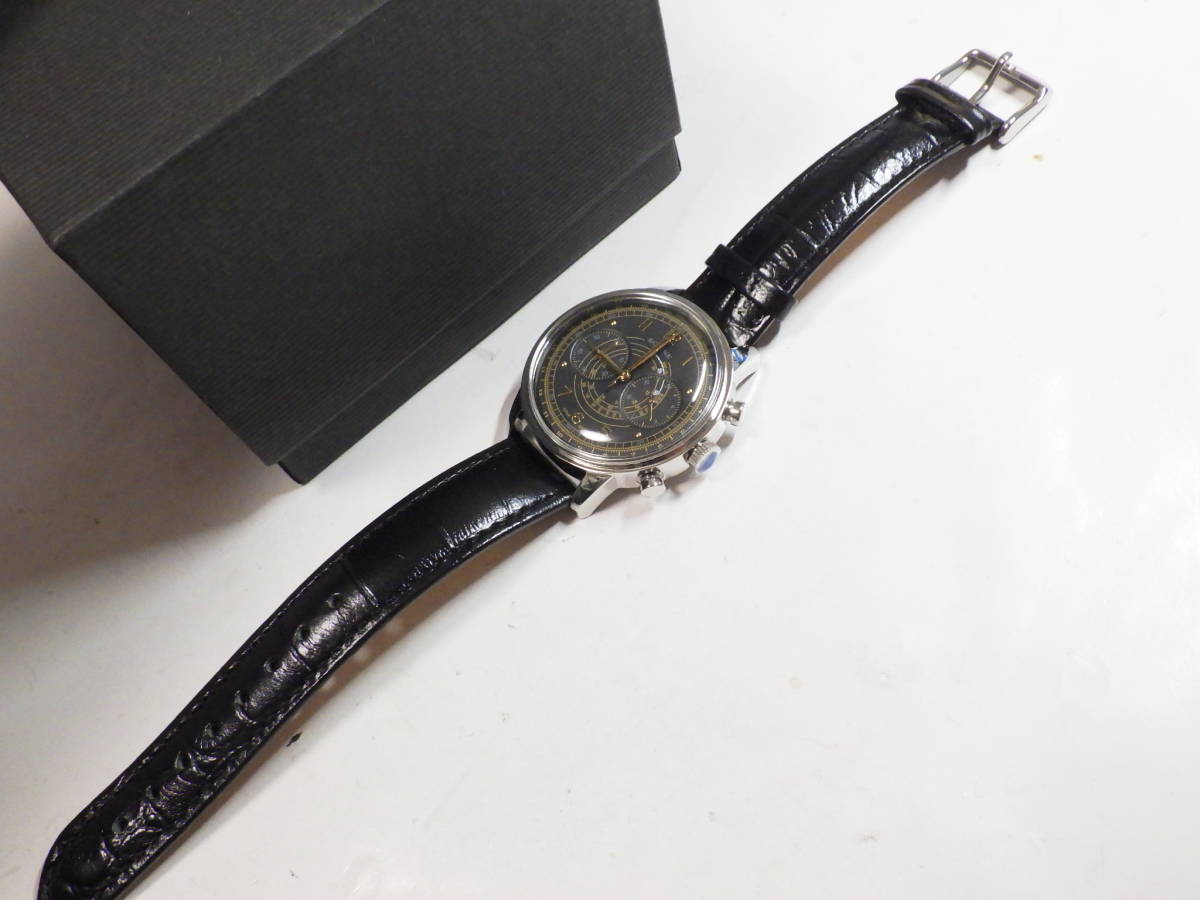 SONNEゾンネ クロノグラフ メンズ腕時計 HI001BK #258