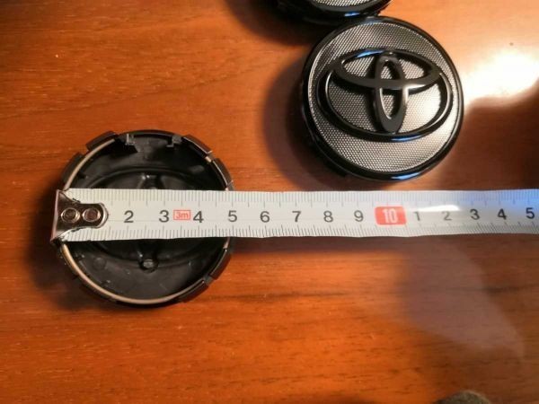 TOYOTA ブラック アルミホイール センターキャップ 4個 純正 北米仕様 