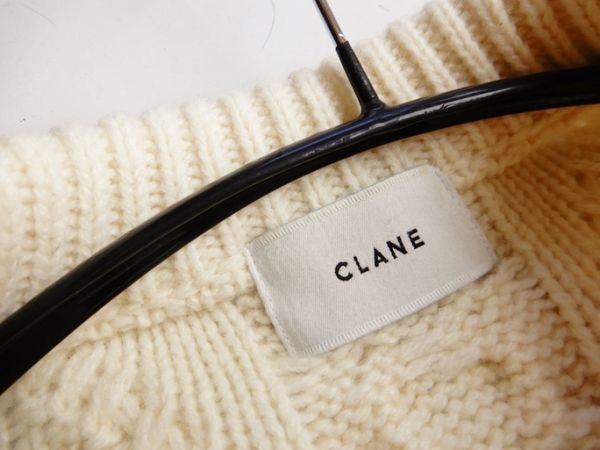 CLANEクラネ3Dケーブルニットミックスアラン