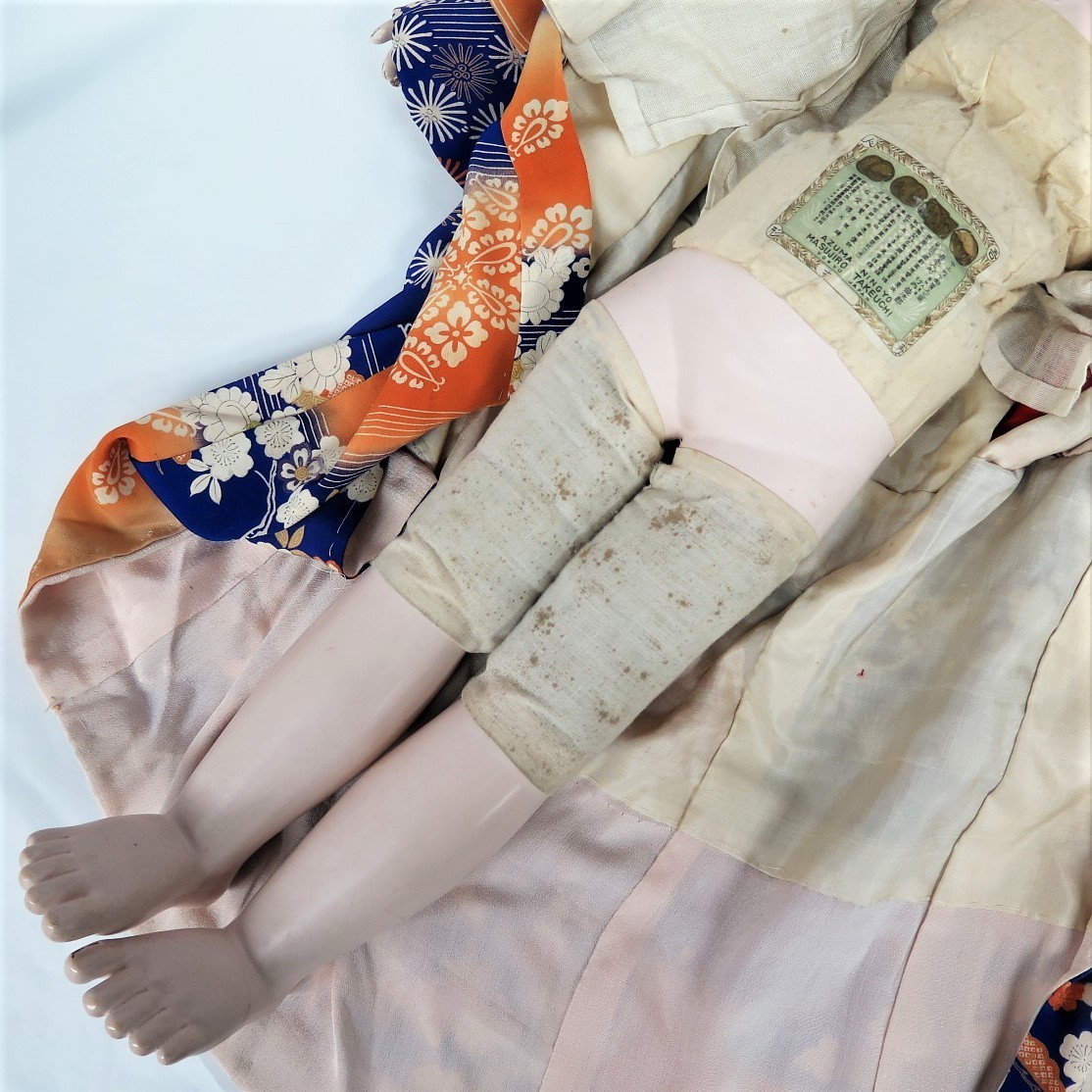 1円～ 竹内益次郎 大正 吾妻人形/市松人形 鳴人形 女の子 約73cm 大型