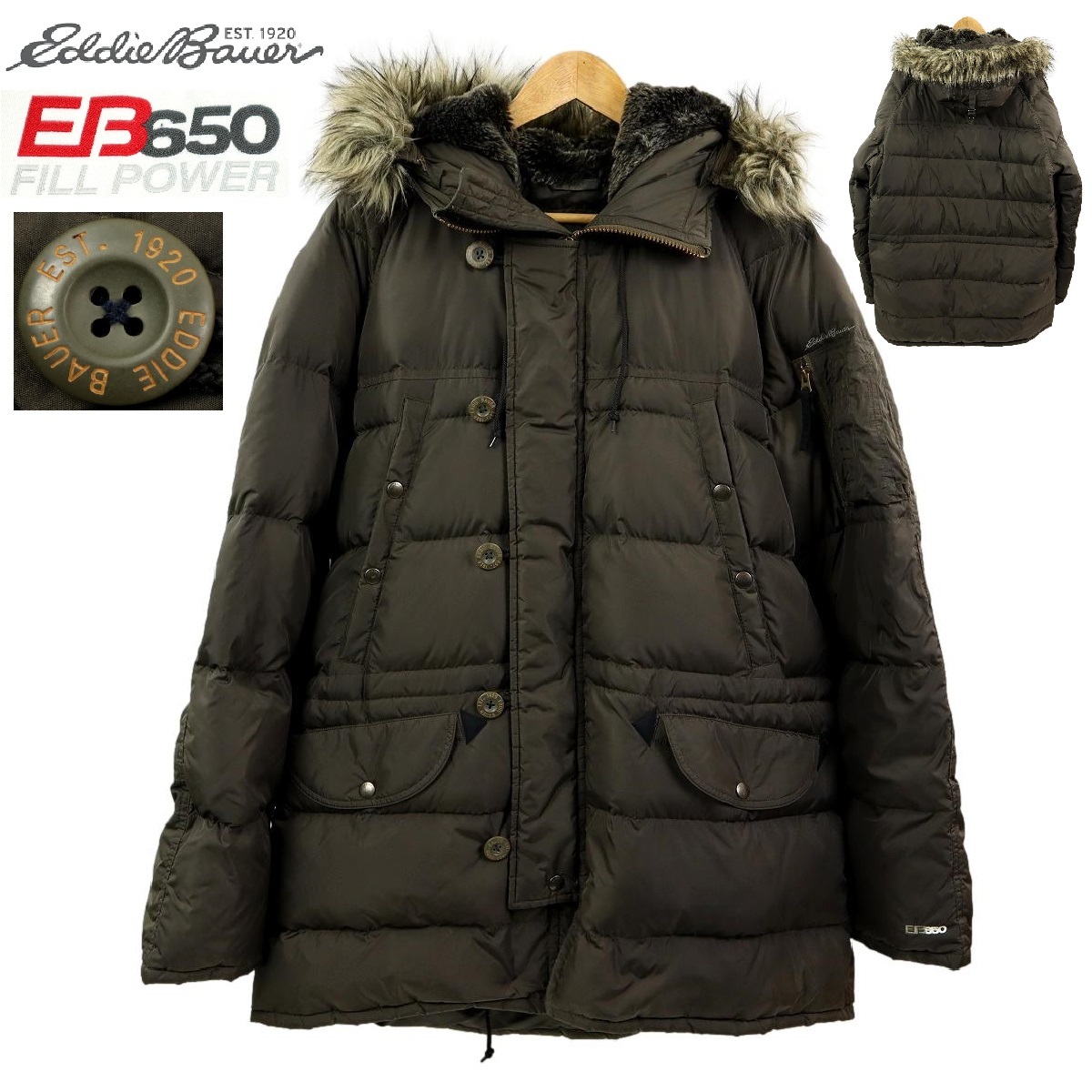  B1383 650フィル Eddie Bauer エディーバウアー N-3B ダウンジャケット フライトジャケット サイズL(男性用)｜売買されたオークション情報、yahooの商品情報をアーカイブ公開 - オークファン 男性用