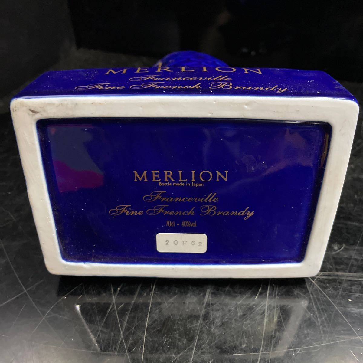 マーライオン MERLION 古酒 青 陶器 置物 ボトルのみ オブジェ 格安