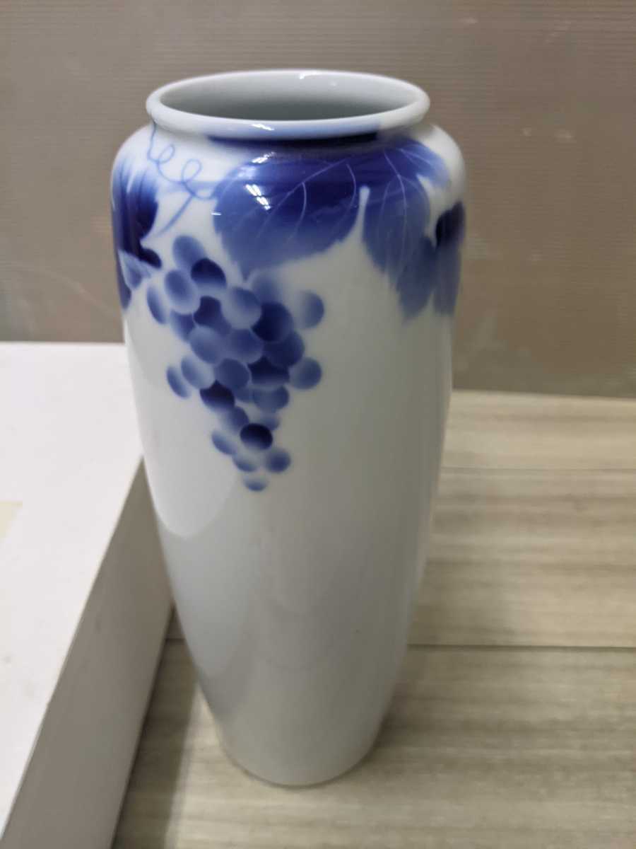深川製磁 有田焼 - ブルーワイナリー 9号花生 (ふかがわせいじ 