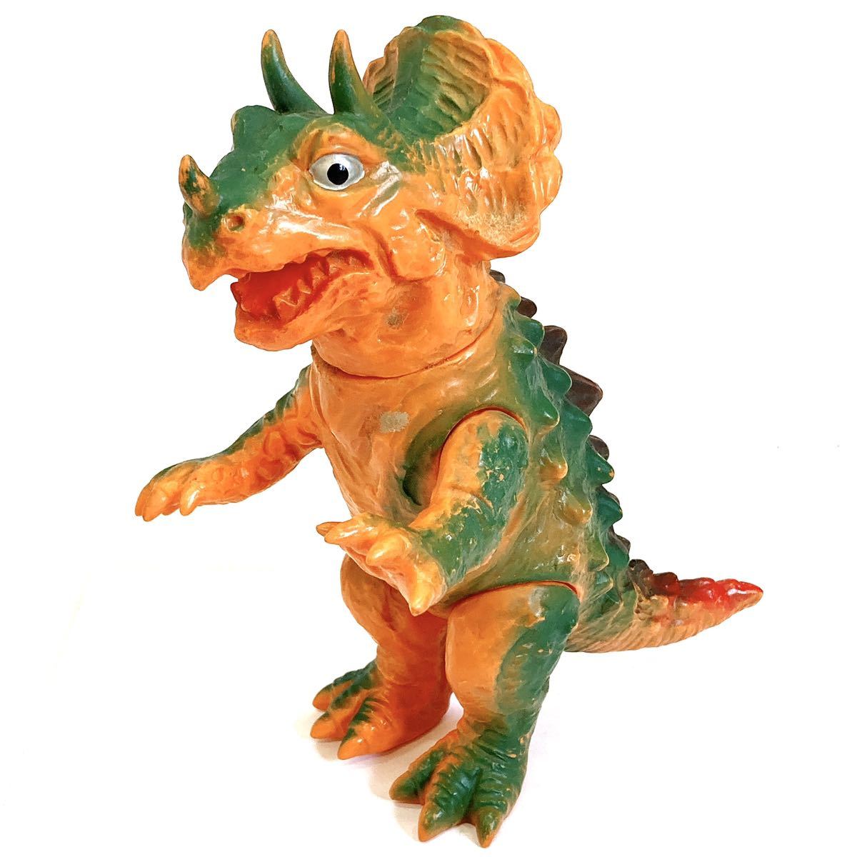 三浦トーイ パチ怪獣 トリケラン ソフビ人形 高さ約21cm 昭和 レトロ