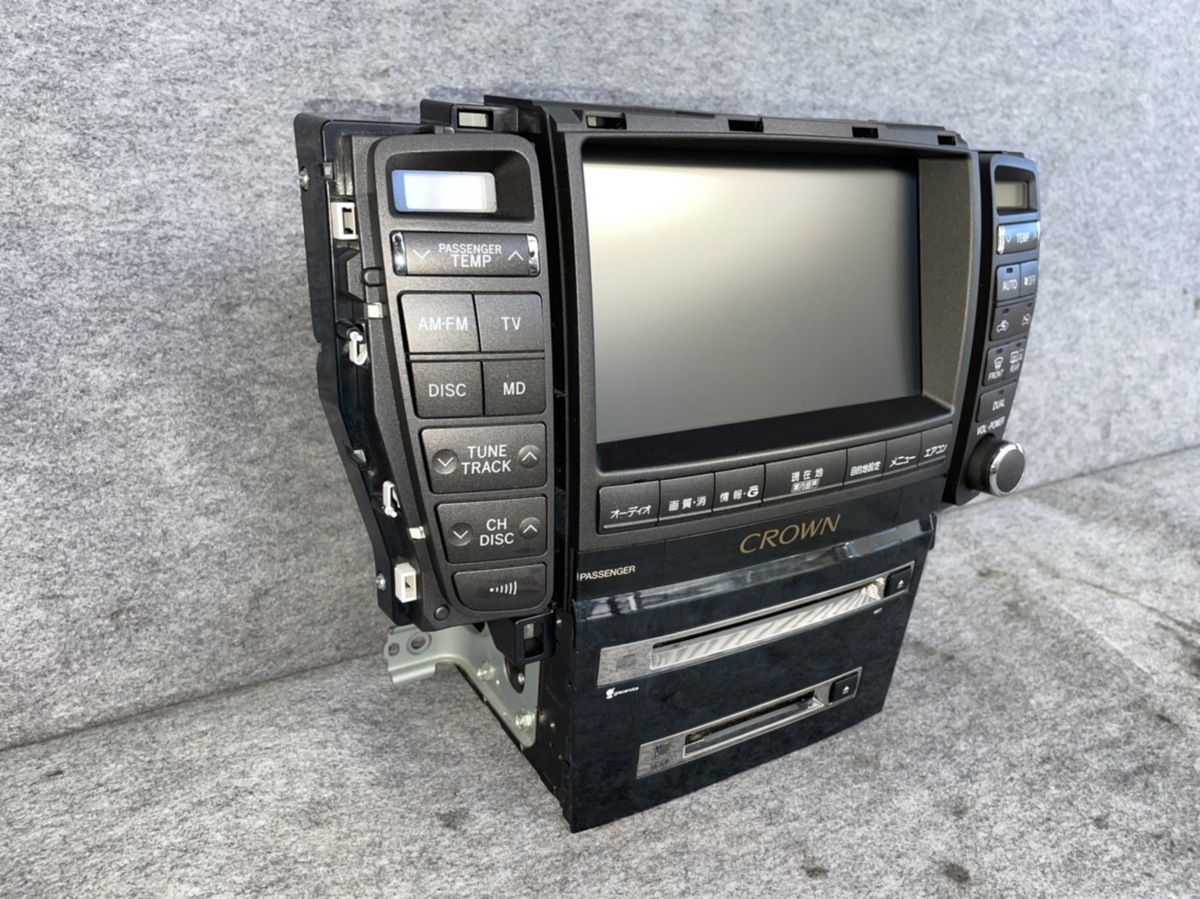 良品! トヨタ 18 クラウン アスリート 後期 純正 HDD ナビ マルチ 