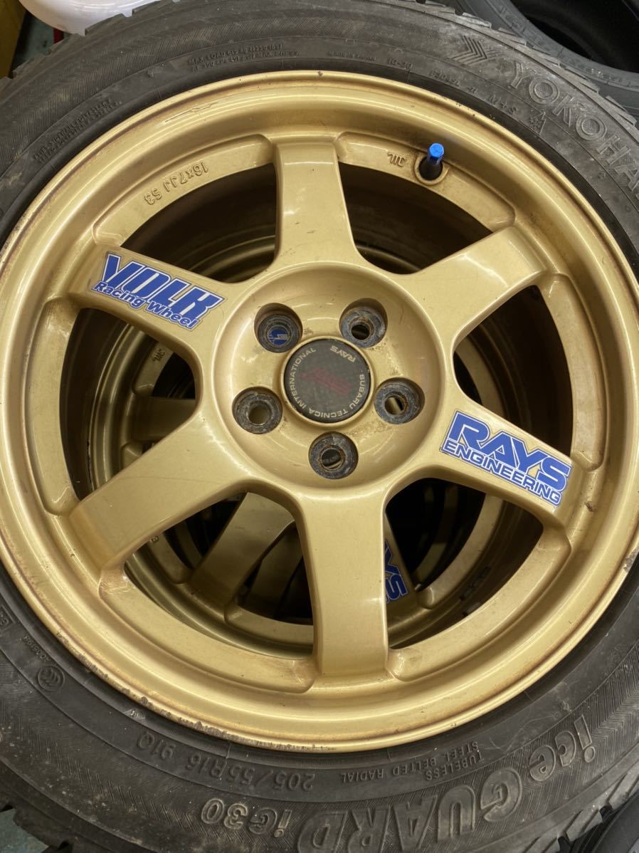 RAYS TE07 STi スバル純正16インチホイール4本 SUBARU STI 純正