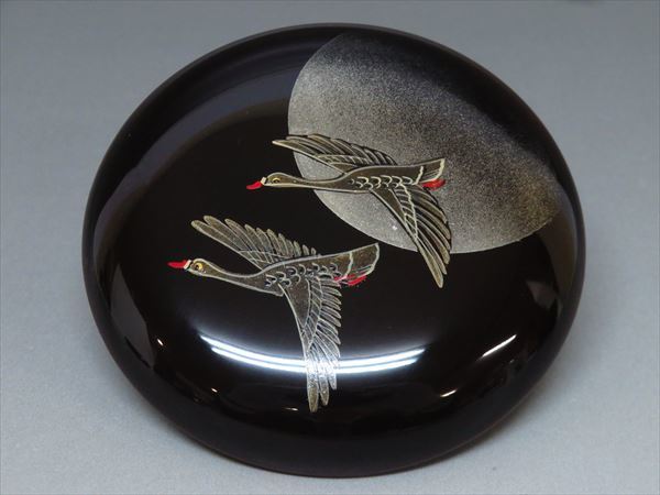 ◇◇宮田宗景 雪月花蒔絵 金輪寺茶器 絵変り蓋三種 越前漆器 高7.2cm
