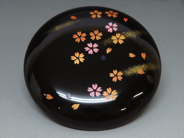 ◇◇宮田宗景 雪月花蒔絵 金輪寺茶器 絵変り蓋三種 越前漆器 高7.2cm