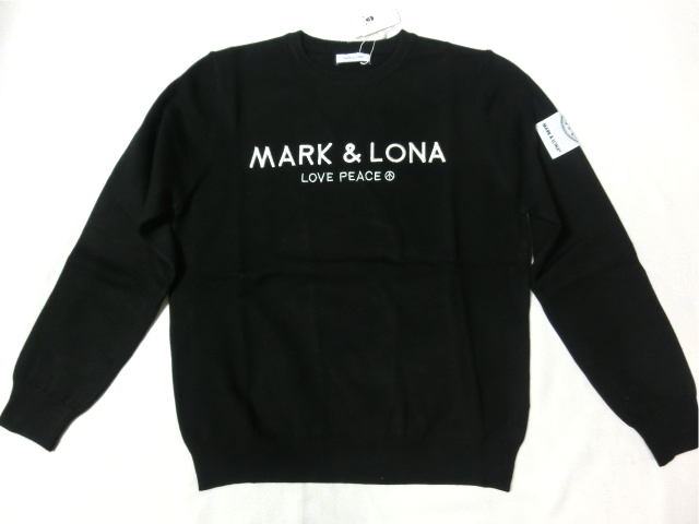 MARK & LONA LOVE PEACE ブラックセーター