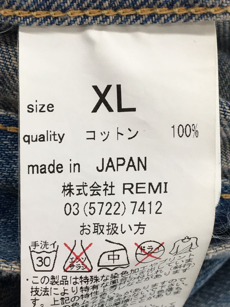REMI RELIEF◆REMI RELIEF/レミレリーフ/Gジャン/XL/デニム/インディゴ/スタッズ/1stタイプ REMI デニムジャケット RELIEF ＲＯＣＯＣＯ attractive 「別注
