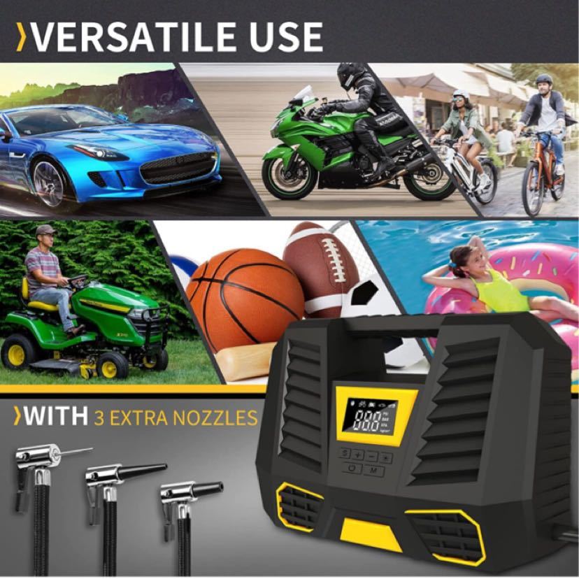 電動エアコンプレッサー タイヤ 空気入れ 電動エアーポンプ 車エアーポンプ 空気入れ 車用 自動車用 バイク 電動空気入れ 自転車 電動工具 売買されたオークション情報 Yahooの商品情報をアーカイブ公開 オークファン Aucfan Com