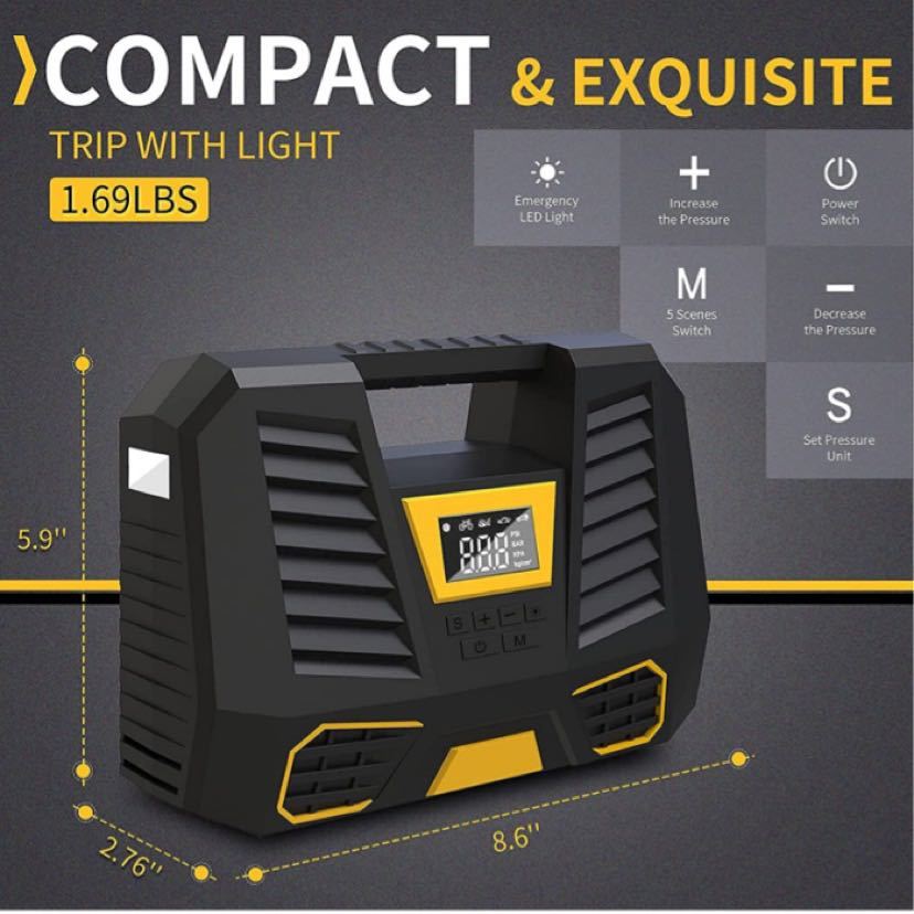 電動エアコンプレッサー タイヤ 空気入れ 電動エアーポンプ 車エアーポンプ 空気入れ 車用 自動車用 バイク 電動空気入れ 自転車 電動工具 売買されたオークション情報 Yahooの商品情報をアーカイブ公開 オークファン Aucfan Com