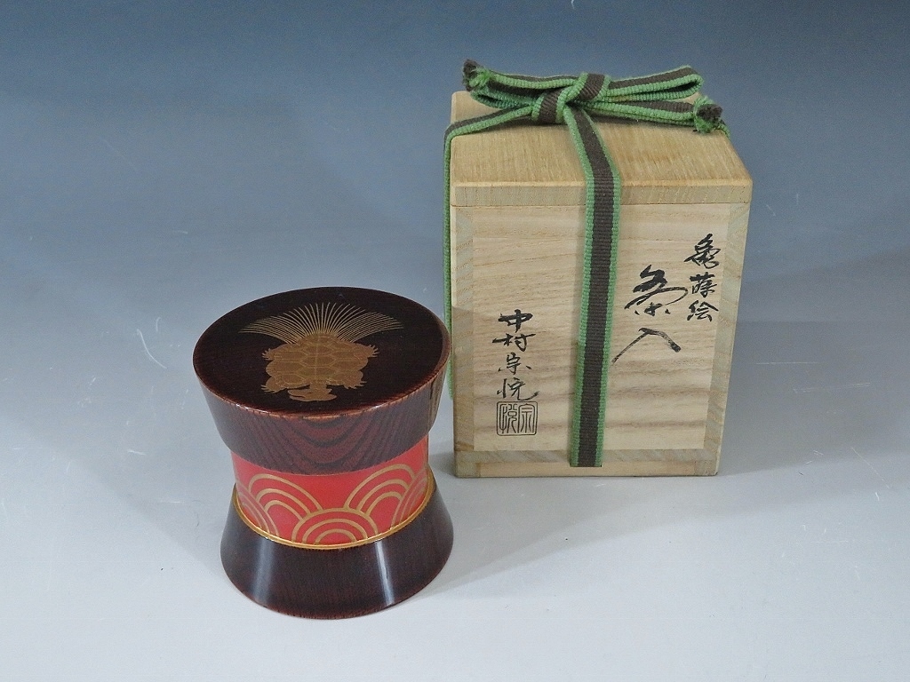 慶應◇本物保証 輪島塗の大巨匠【角偉三郎】秀逸作 朱塗(根来)合鹿椀