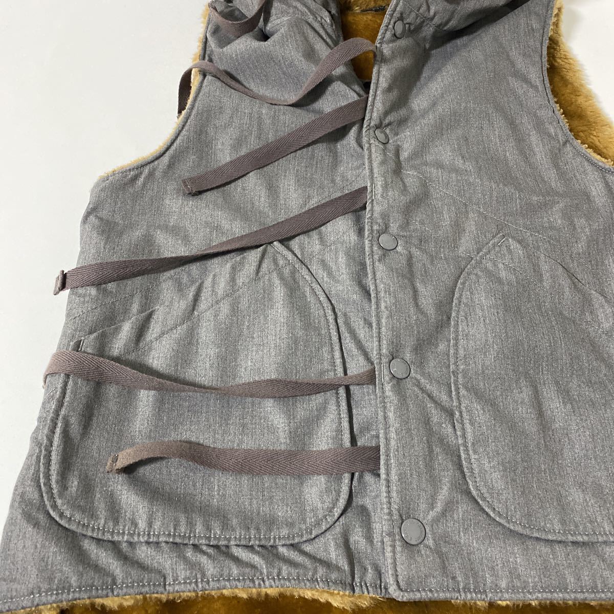 美品 Engineered Garments 裏地 ボア フード ベスト Sエンジニアード