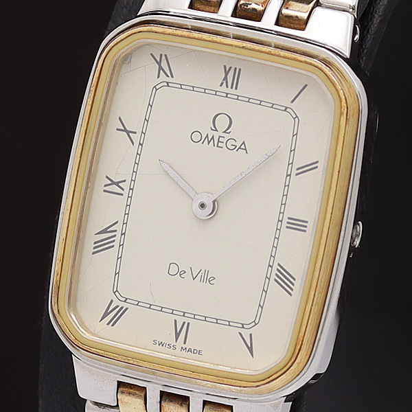 1円◎稼働◎【OMEGA/オメガ】デビル スイス製 ローマン コンビ QZ