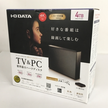 I-O DATA TV&PC最小ハードディスク4TB HDCZ-UTL4KC USB外付け