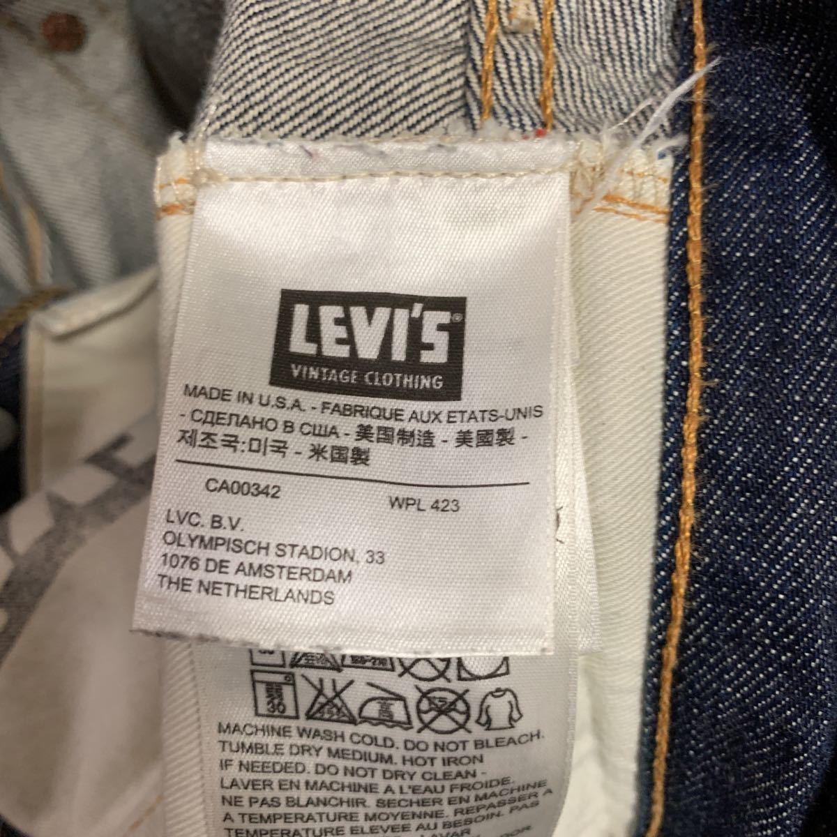 リーバイス 501XX W33 L 36 アメリカ製 LVC 復刻版 501XX 1947年モデル