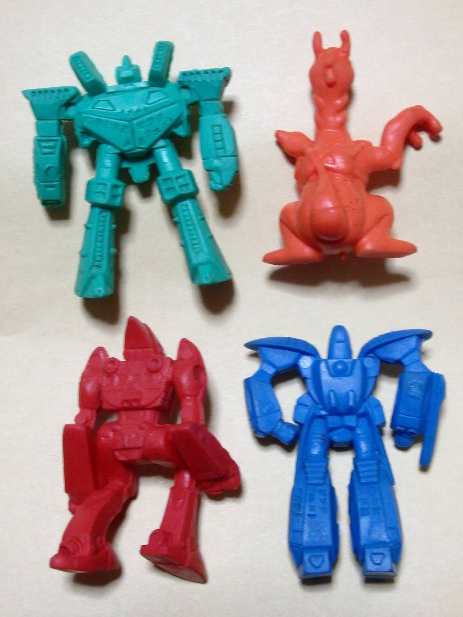 超時空世紀オーガス消しゴム☆ロボットセット/当時物/アニメ