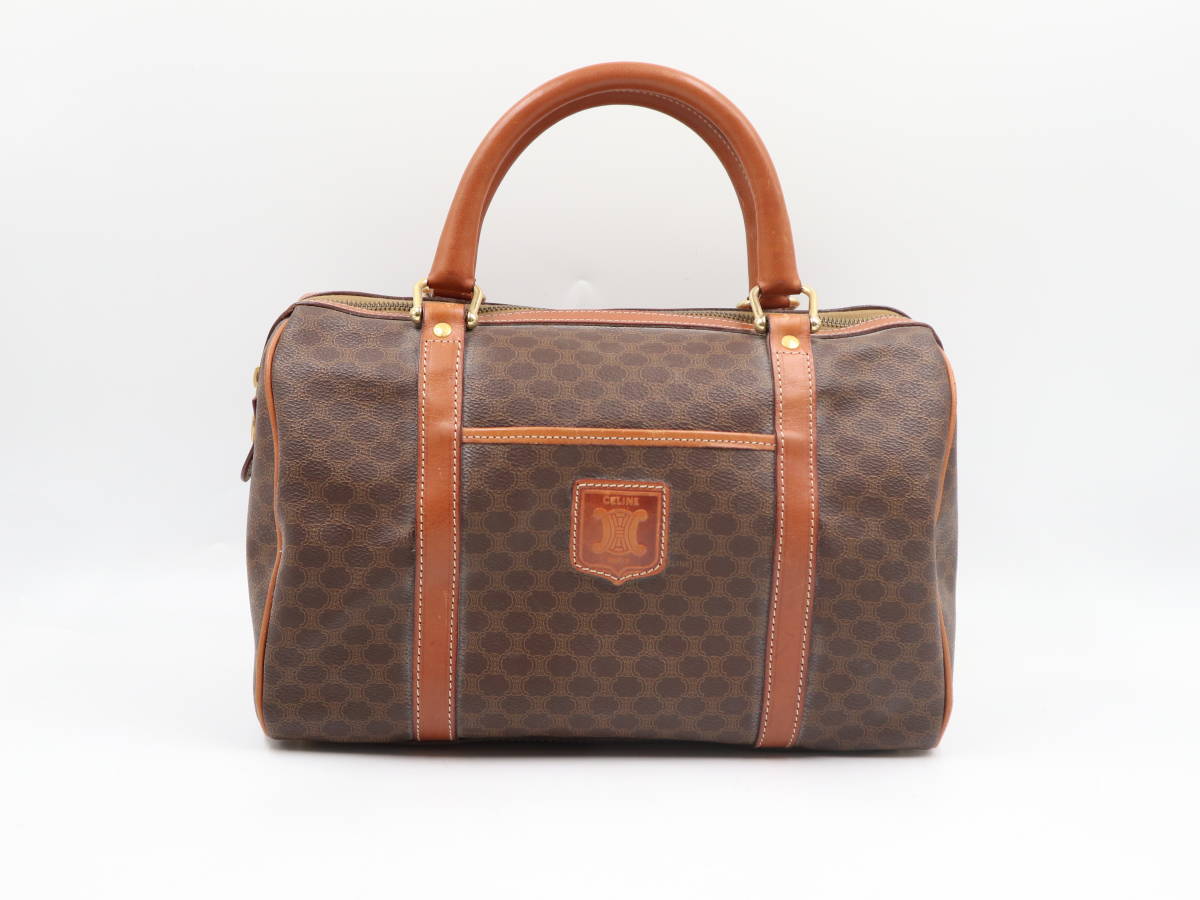 ☆CELINE セリーヌ M12 マカダム柄 ハンドバッグ ミニボストンバッグ 