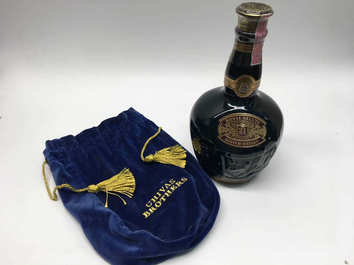 1732☆ROYAL SALUTE ロイヤルサルート ウイスキー ブルーボトル 未開栓