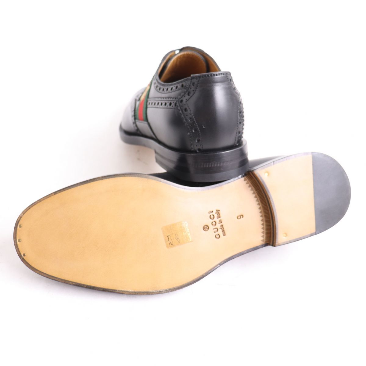 未使用品□伊製 GUCCI グッチ 407300 ウェブライン BEE ビー ウィング 
