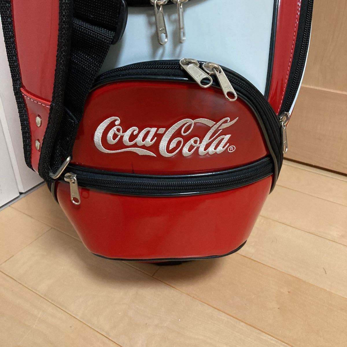 1円～☆美品☆コカコーラ☆キャディバッグ☆エナメル☆ゴルフ☆レア