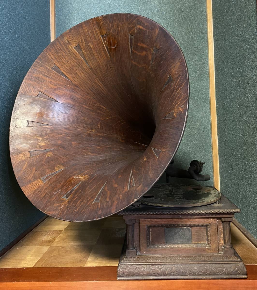 時代物　木製　ラッパ　蓄音機　VICTOR/ビクター　typeD 5678　検；骨董 アンティーク 旧家蔵出し ビンテージ 蓄音機 ビクター Victor MASTER'S VOICE MODEL