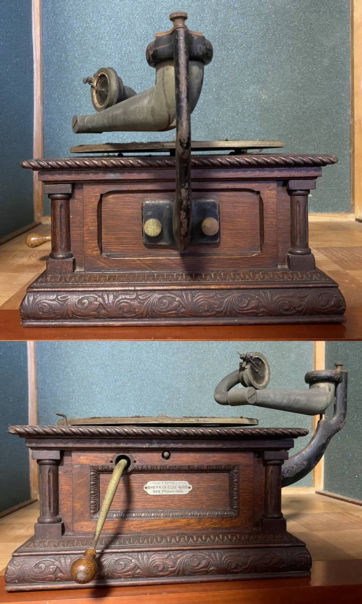 時代物　木製　ラッパ　蓄音機　VICTOR/ビクター　typeD 5678　検；骨董 アンティーク 旧家蔵出し ビンテージ 蓄音機 ビクター Victor MASTER'S VOICE MODEL