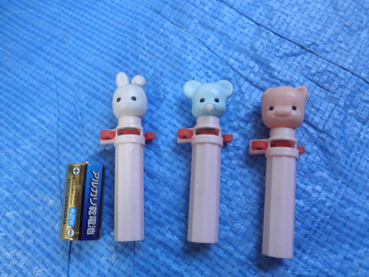 1970年代 カバヤ おもしろジューC容器 うさぎ ブタ ねずみ？ くま
