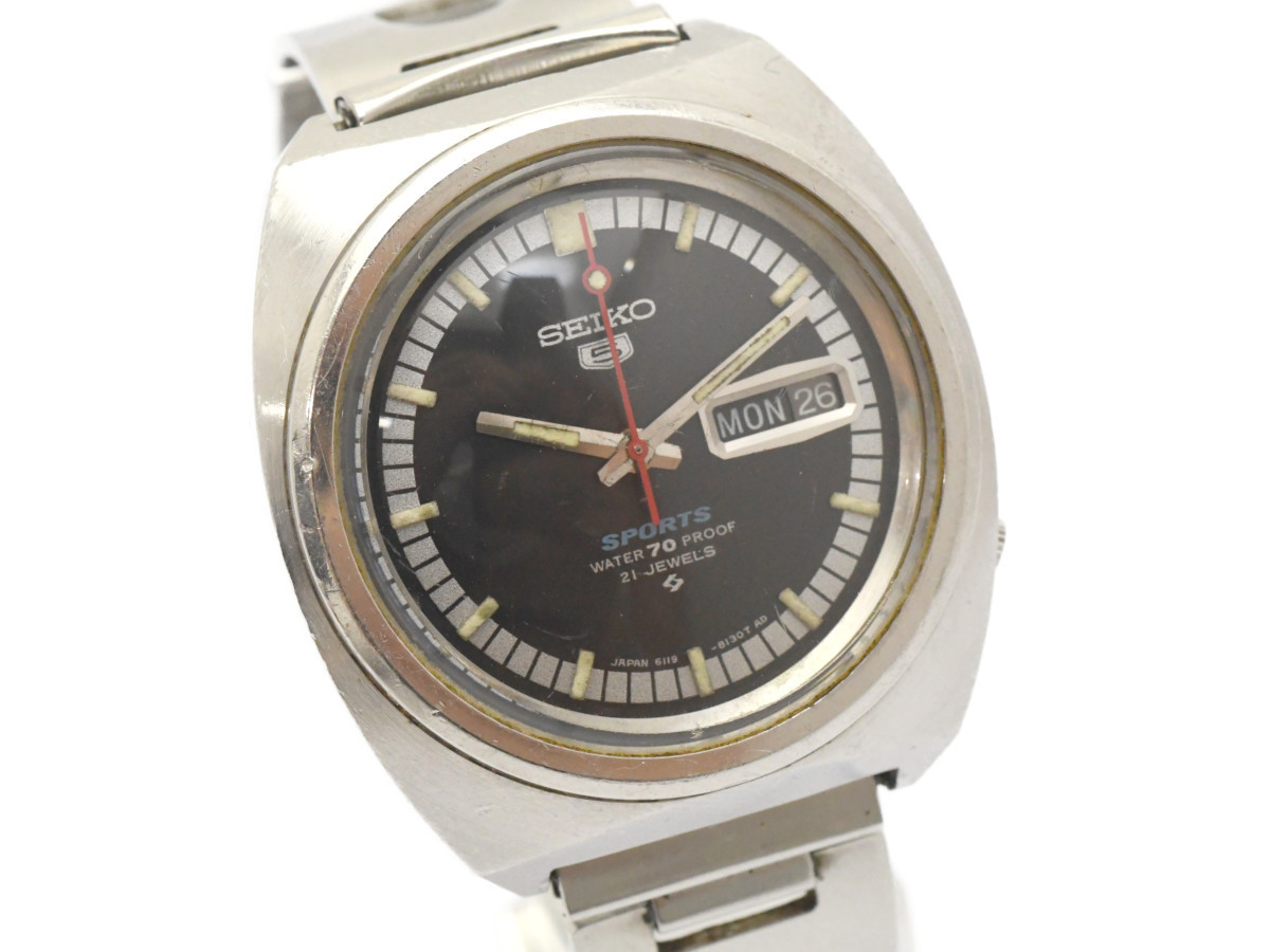 中古品] 稼働品【SEIKO】セイコー 6119-8130 SEIKO5 SPORTS デイデイト