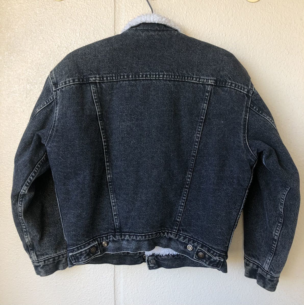 希少 先染め 黒 80sビンテージ LEVIS 70608 ブラックデニム ボア 