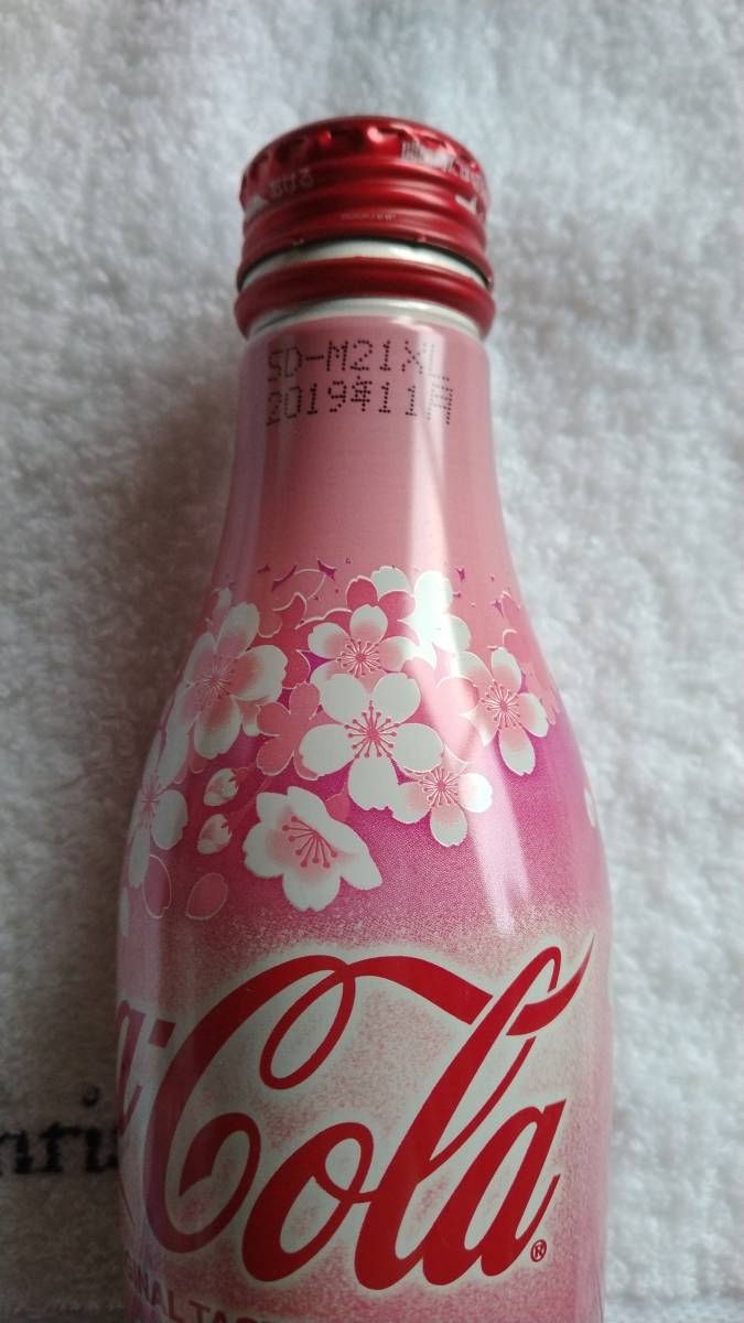 コカコーラ☆スリムデザインボトル／アルミ缶／2019☆春☆桜の花柄  