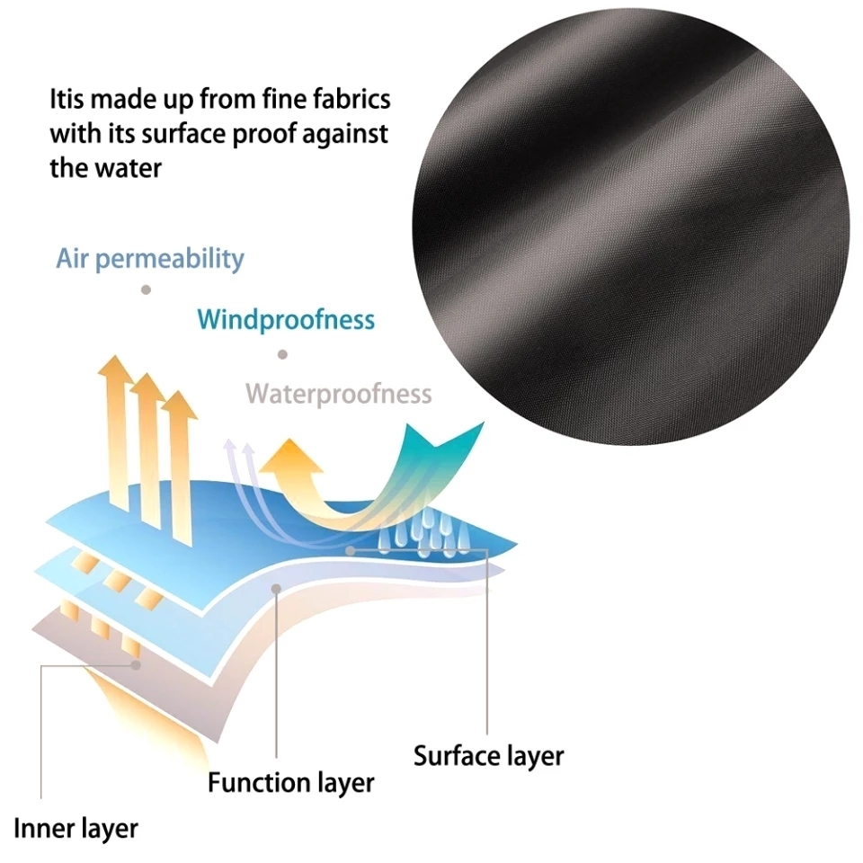 お買い得 バイクカバー ２ＸＬ 黒 耐水　耐熱　耐雪　防水 厚手 小型 中型 大型　原付 スクーター　オートバイバイク ボディカバー_2