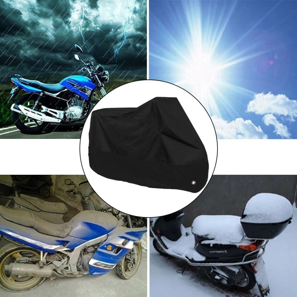 お買い得 バイクカバー ２ＸＬ 黒 耐水　耐熱　耐雪　防水 厚手 小型 中型 大型　原付 スクーター　オートバイバイク ボディカバー_4