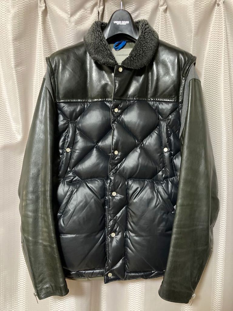 UNDERCOVER PSYCHO COLOR期 袖レザーダウンジャケット サイズ2 