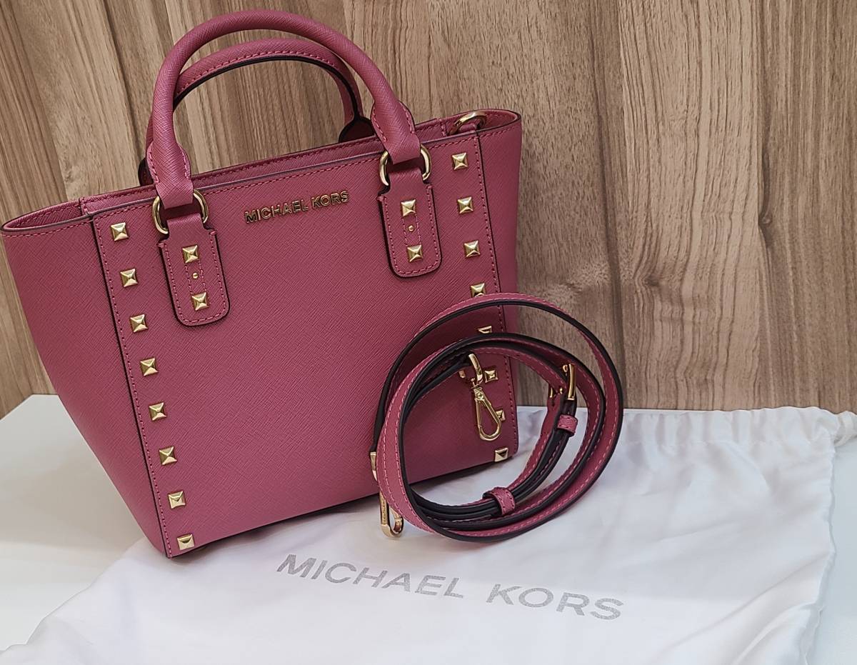 マイケルコース MICHAEL KORS ゴールド金具 ピンク系 2WAYバッグ 