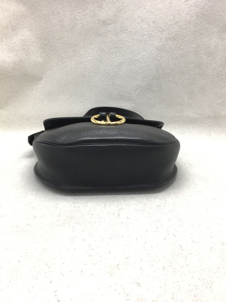 Christian Dior◇Christian Dior ショルダーバッグ/レザー/BLK/無地 