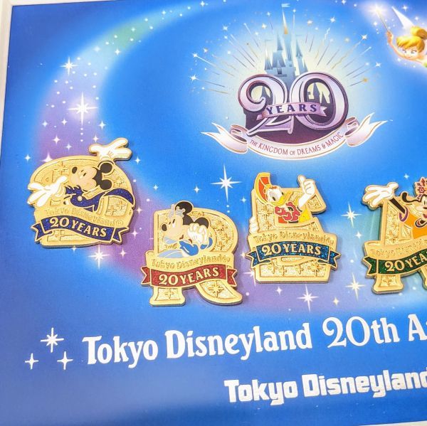 非売品 東京ディズニーランド 20周年 アニバーサリー ピンバッチ