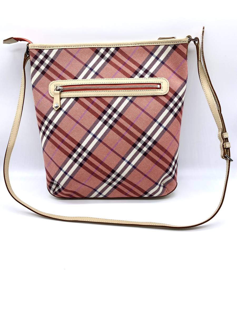 BURBERRY ショルダーバッグ チェック ピンク バーバリー ワン