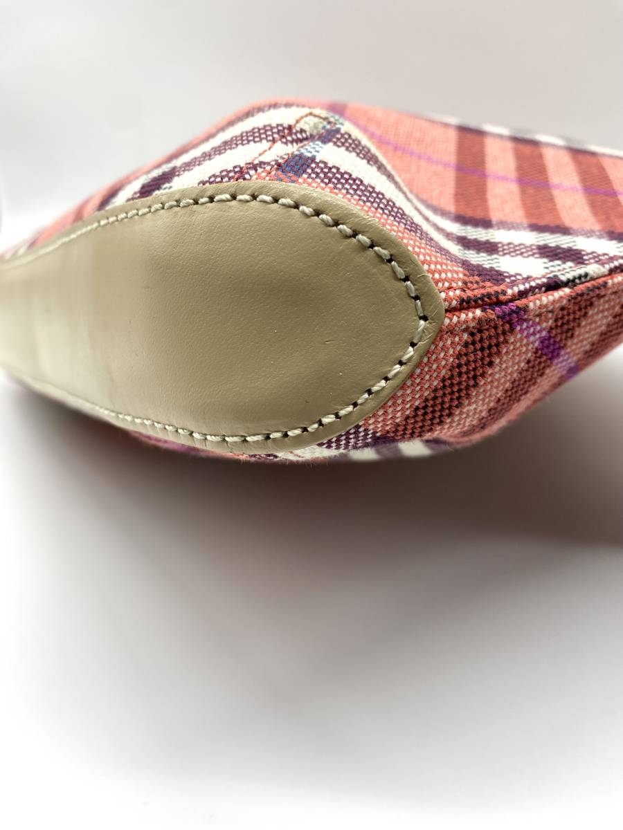 BURBERRY ショルダーバッグ チェック ピンク バーバリー ワン