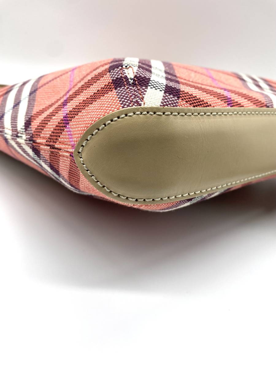 BURBERRY ショルダーバッグ チェック ピンク バーバリー ワン