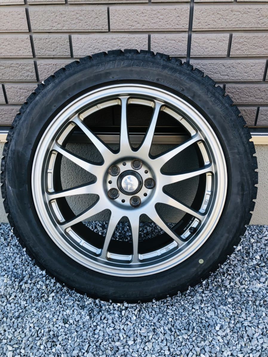 VEX 17 7J 100-5 +50 ホイール+スタッドレスREVO GZ 2015年6-7分山4本セット　トヨタ/スバル車等に