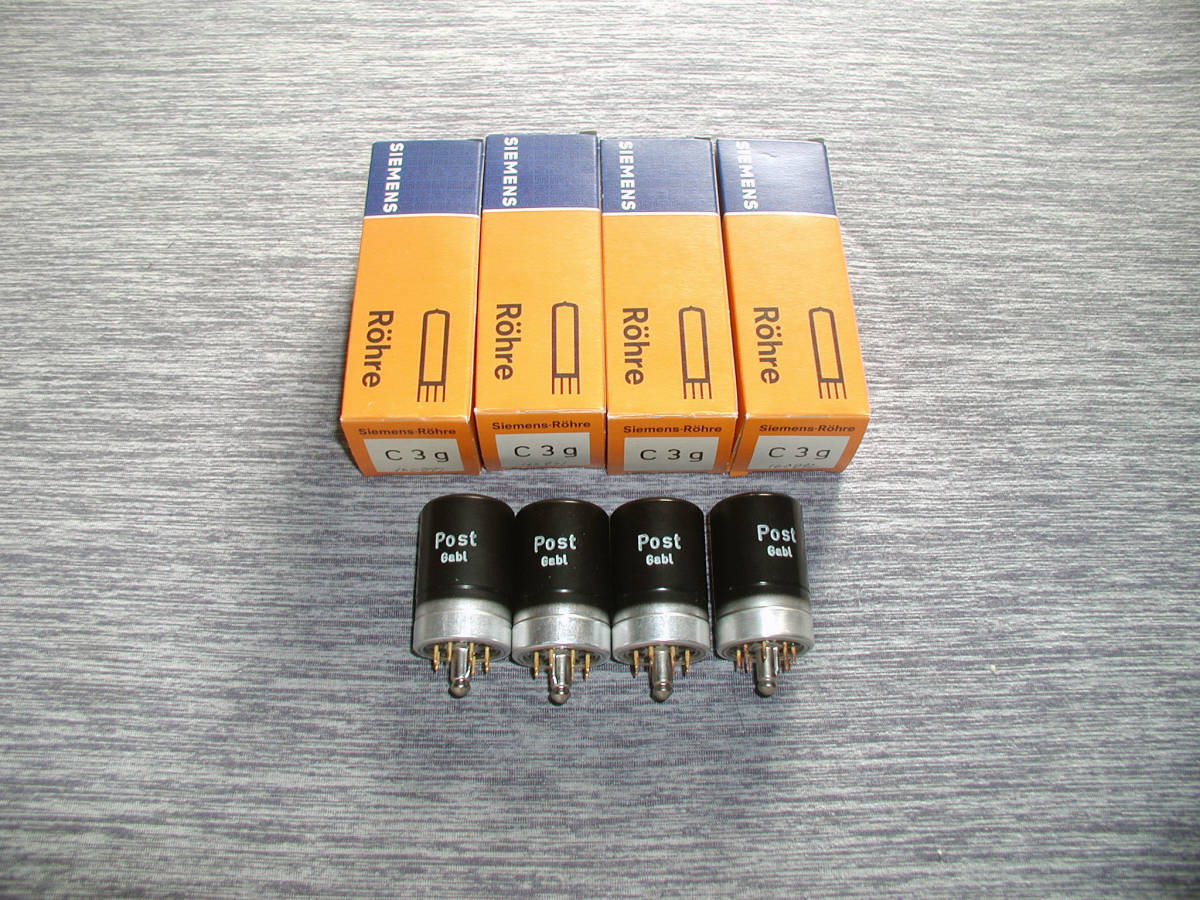 SIEMENS C3g 真空管 シーメンス 4本 [29679] C3g(2本) 中古オーディオ