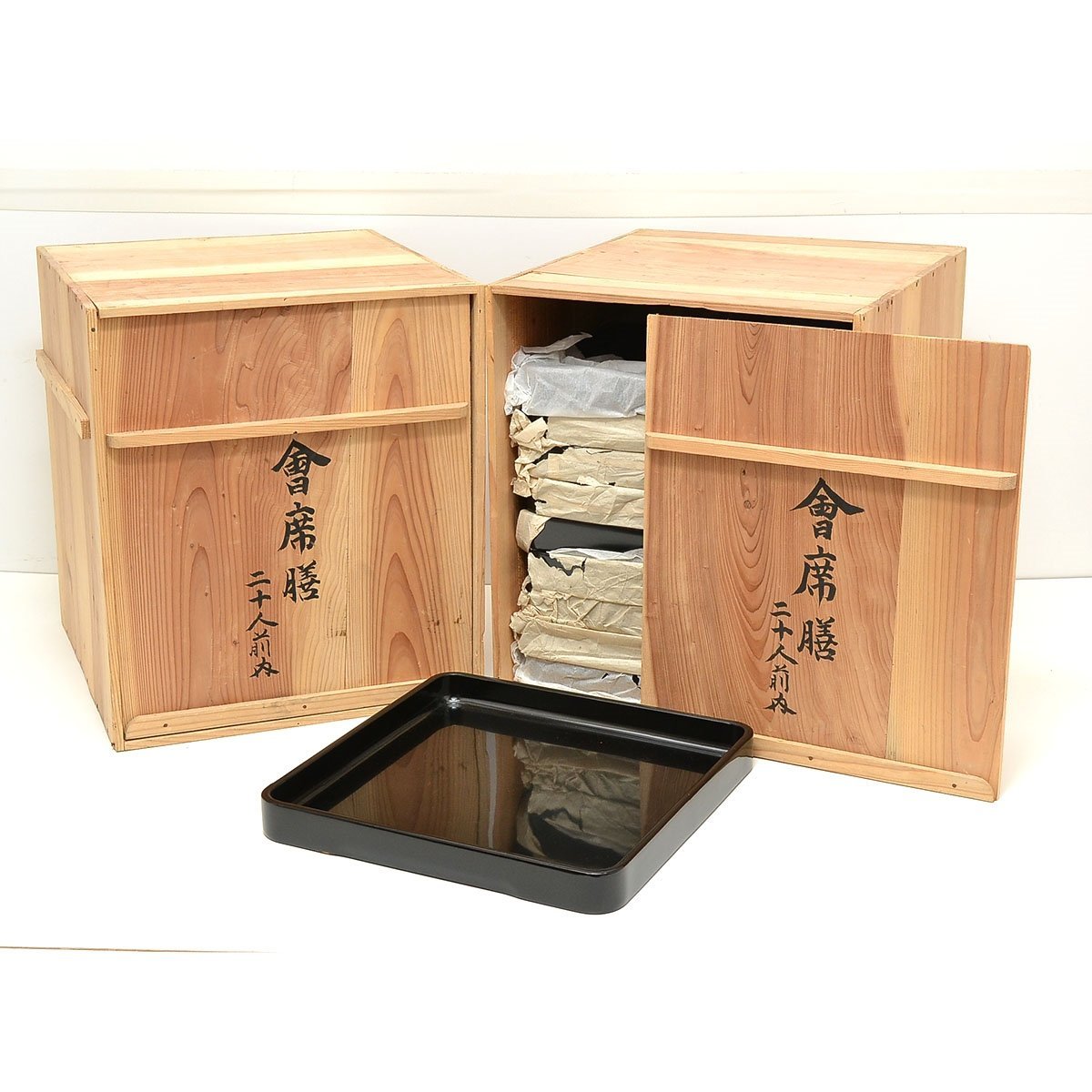 お膳 10枚 工芸品 木箱付き 年代物 昭和レトロ アンティーク 昭和レトロ/