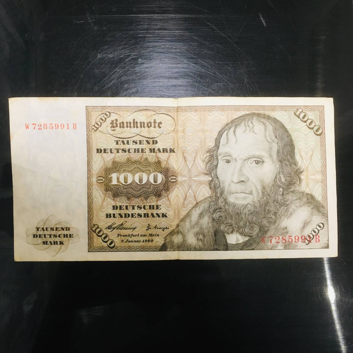 外国紙幣】最高額 ドイツ 1000ドイツマルク 紙幣(世界)｜売買された 