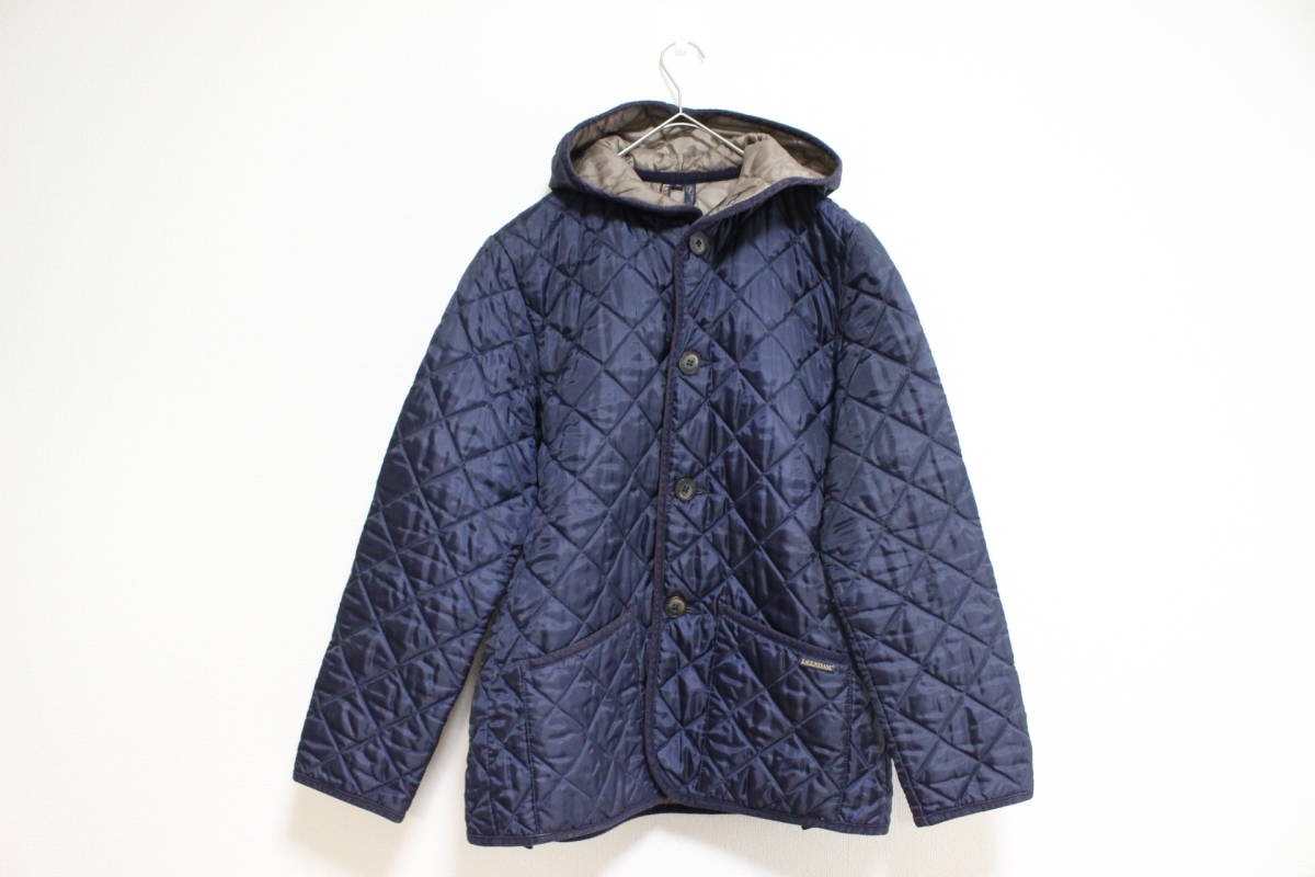 B797 メンズ 美品 LAVENHAM ラベンハム フード キルティングコート 