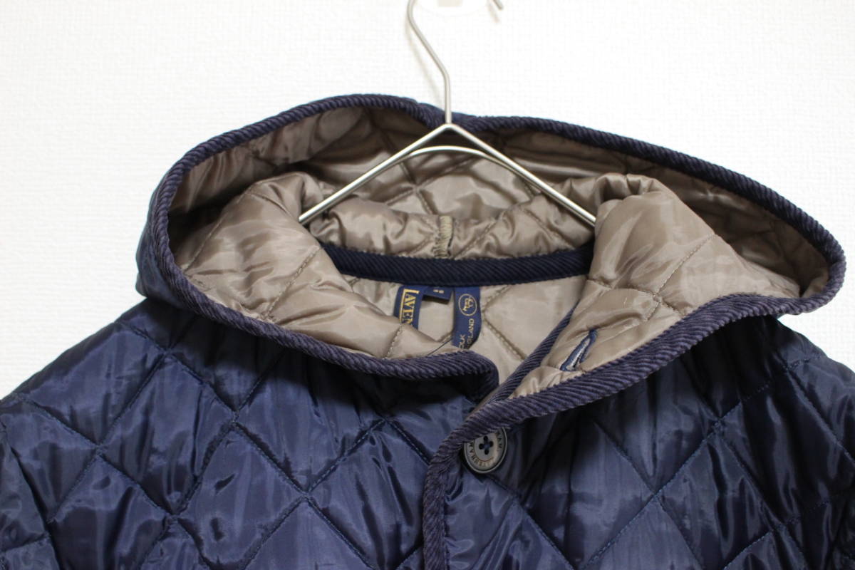 B797 メンズ 美品 LAVENHAM ラベンハム フード キルティングコート 